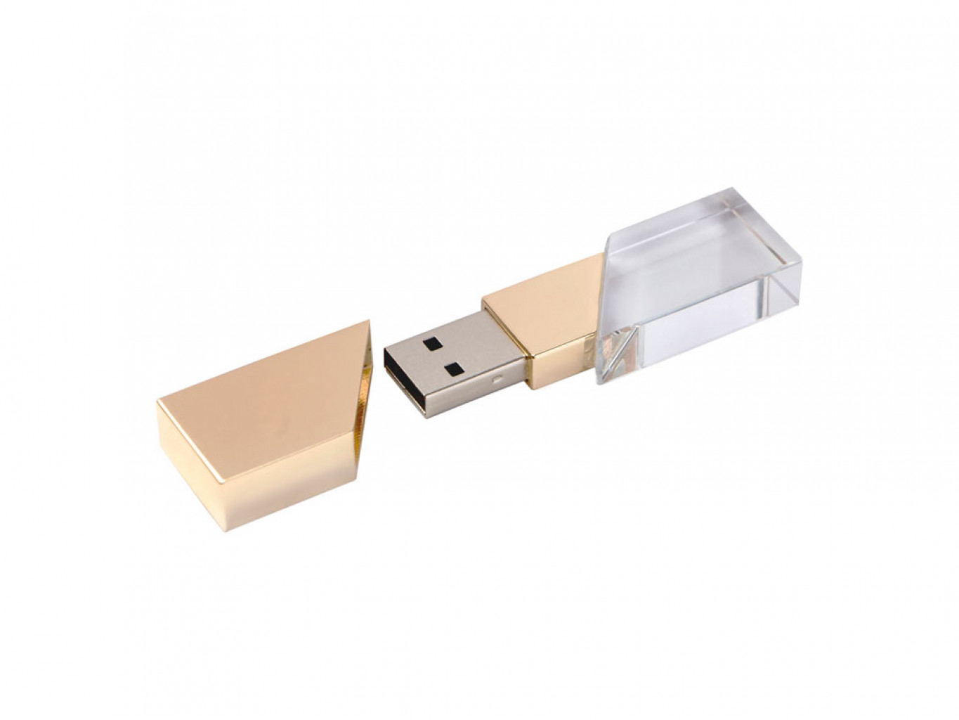 USB 2.0- флешка на 32 Гб кристалл в металле