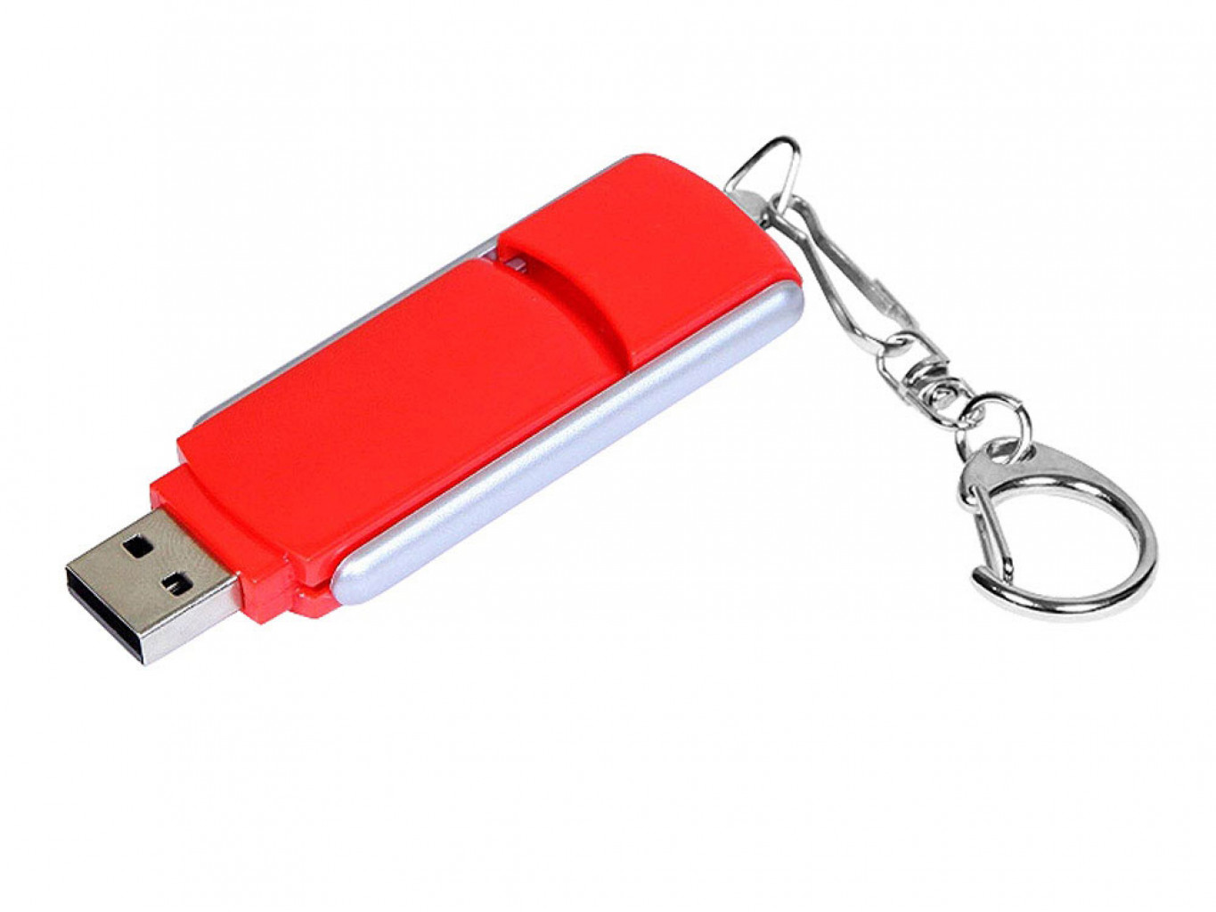 USB 3.0- флешка промо на 128 Гб с прямоугольной формы с выдвижным механизмом