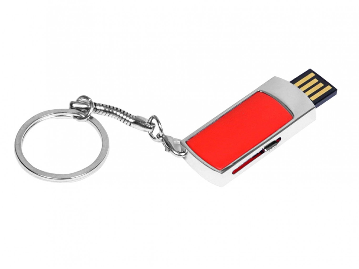 USB 2.0- флешка на 16 Гб с выдвижным механизмом и мини чипом