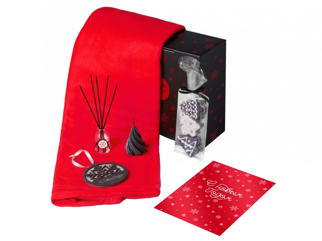 Подарочный набор «Re:Home» с пледом, свечой и диффузором