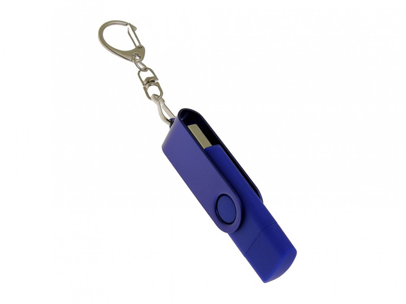 USB 3.0- флешка на 64 Гб с поворотным механизмом и дополнительным разъемом Type-C