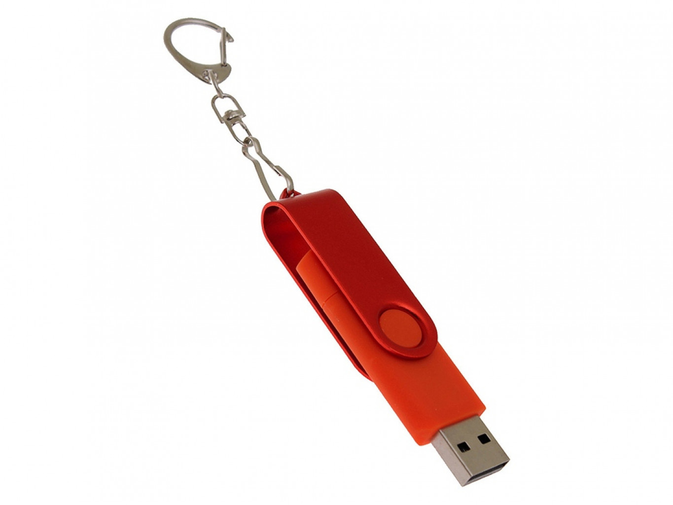 USB 3.0- флешка на 256 Гб с поворотным механизмом и дополнительным разъемом Type-C