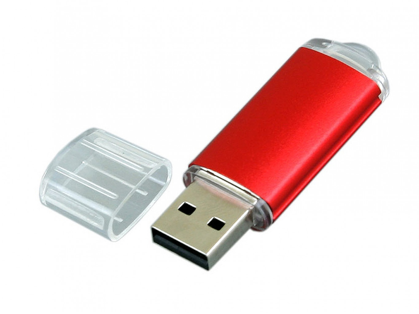 USB 2.0- флешка на 32 Гб с прозрачным колпачком