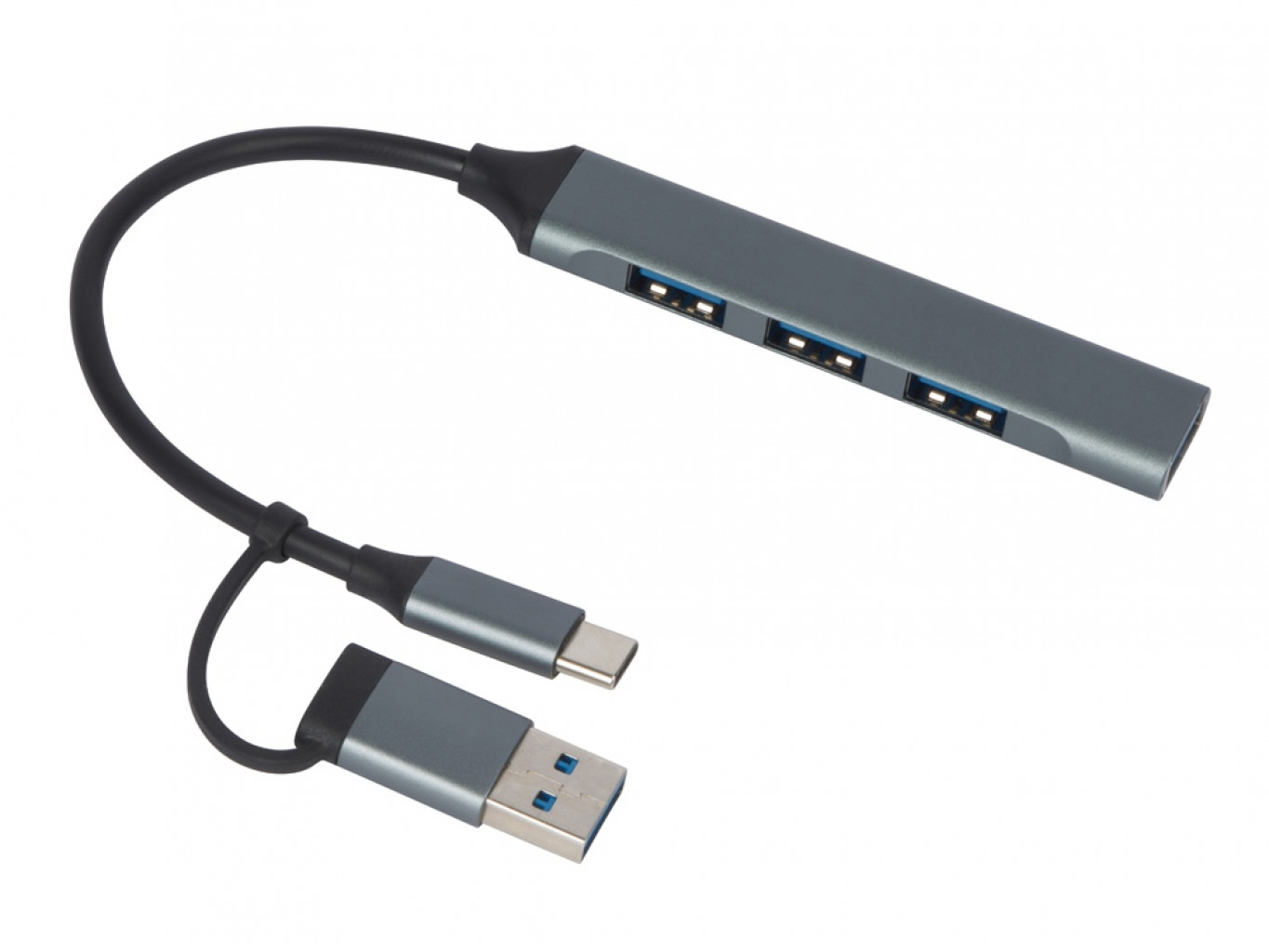 USB-хаб «Link» с коннектором 2-в-1 USB-C и USB-A, 2.0/3.0