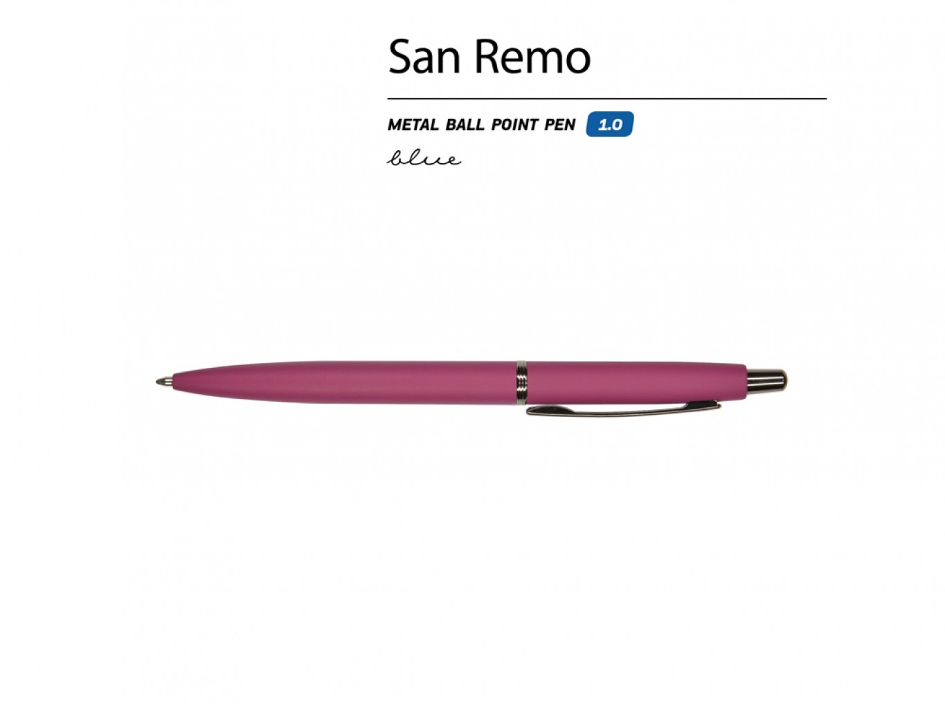 Ручка металлическая шариковая «San Remo», софт-тач Ручка металлическая шариковая «San Remo», софт-тач