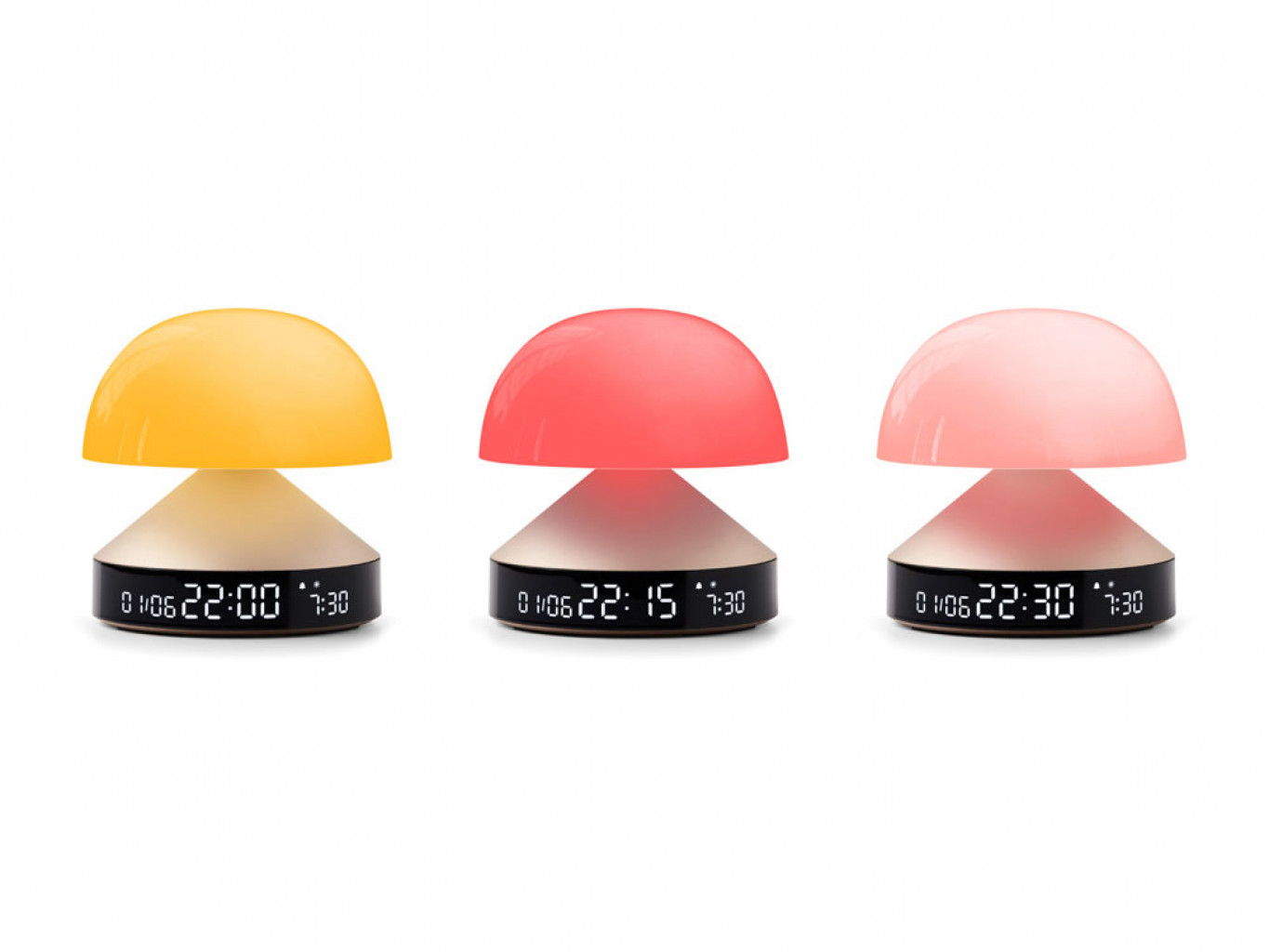 Светильник с часами и световым будильником Mina Sunrise