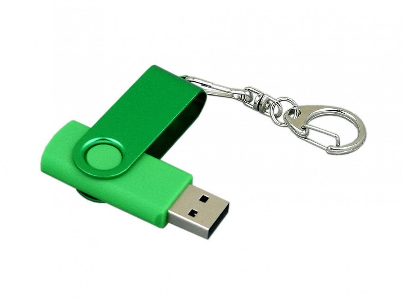 USB 3.0- флешка промо на 32 Гб с поворотным механизмом и однотонным металлическим клипом