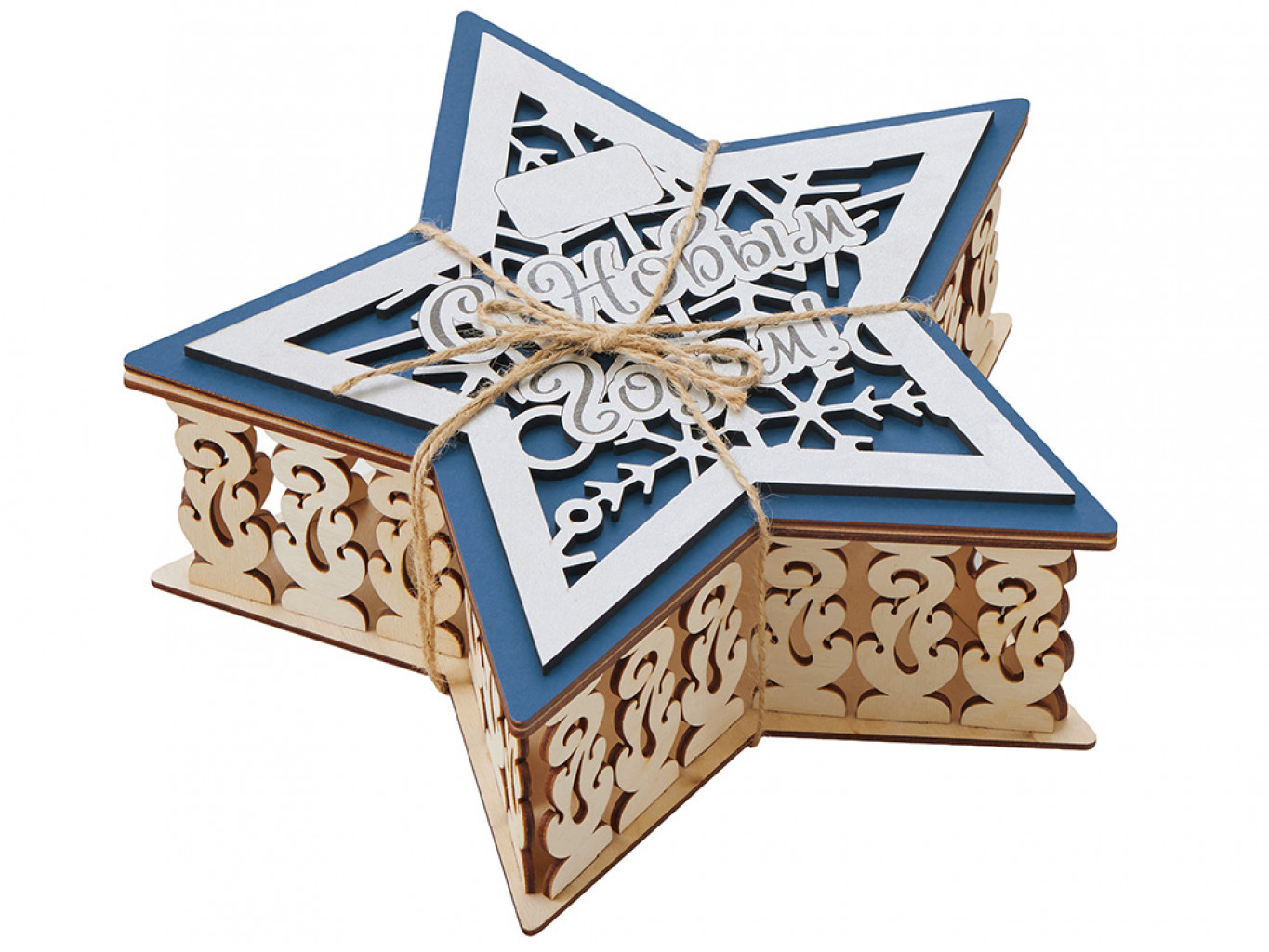 Шкатулка из фанеры в виде звезды «Asteris»