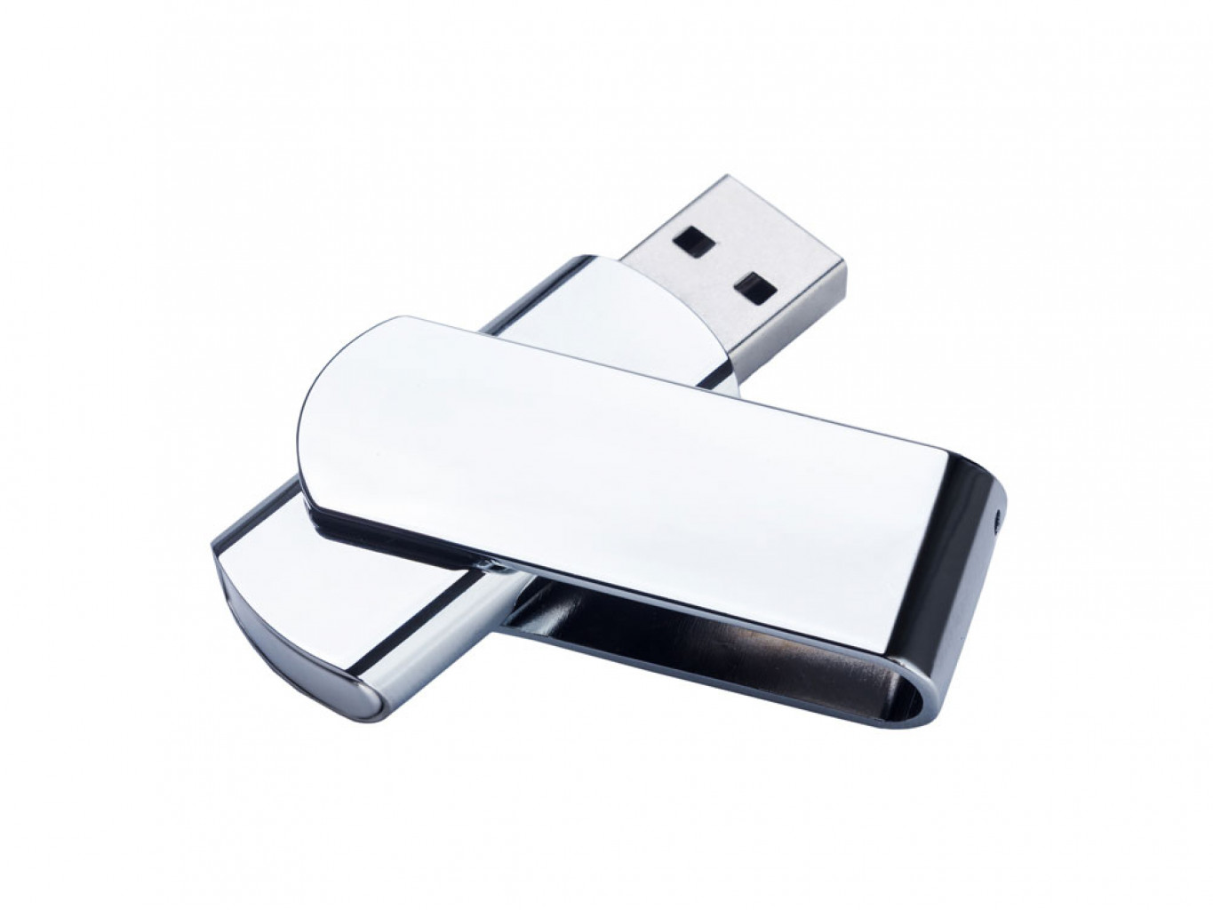 USB 2.0- флешка на 512 Мб глянцевая поворотная