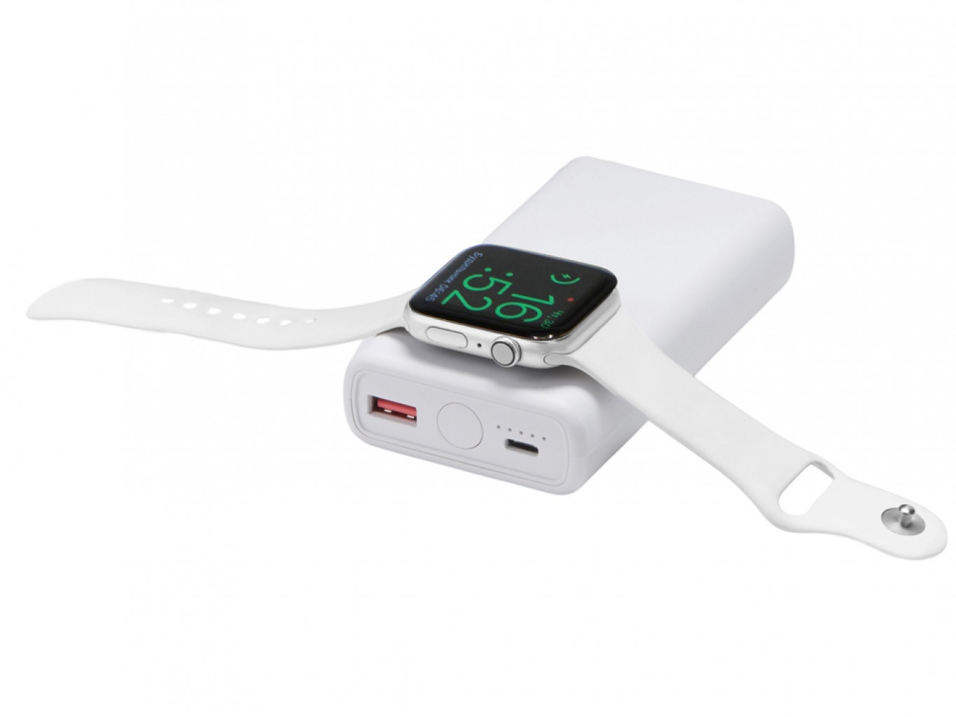 Внешний беспроводной аккумулятор 2-в-1 с функцией зарядки Apple Watch, QC/PD «AtomIQ», 10000 мАч Внешний беспроводной аккумулятор 2-в-1 с функцией зарядки Apple Watch, QC/PD «AtomIQ», 10000 мАч