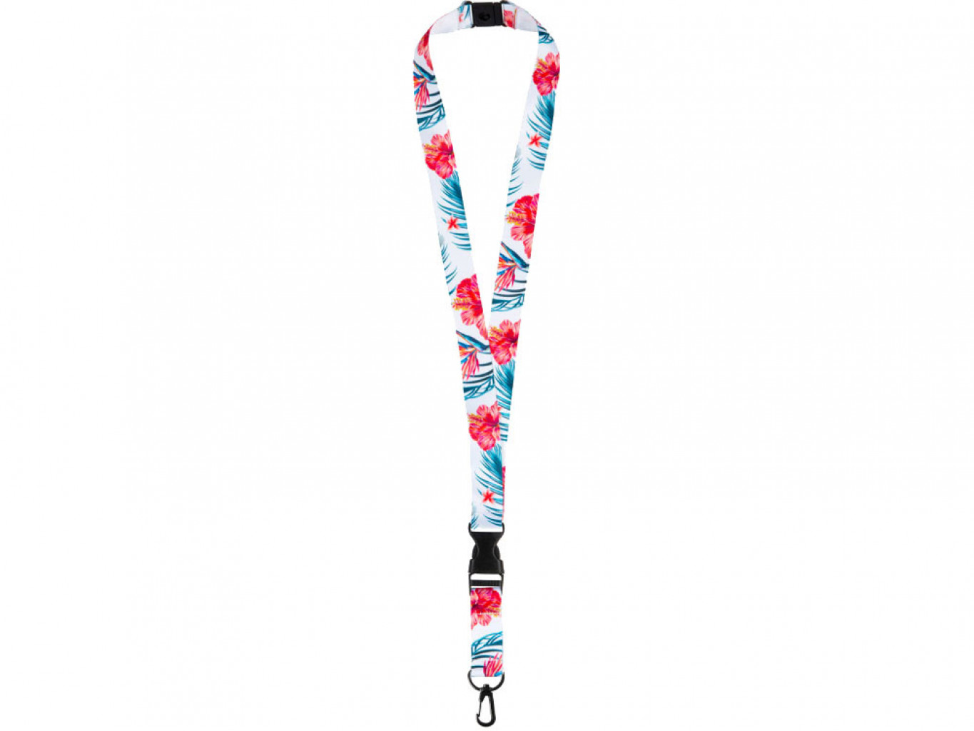 Ланъярд под сублимацию с карабином, межуровневым замком и замком обрыва, 2 см