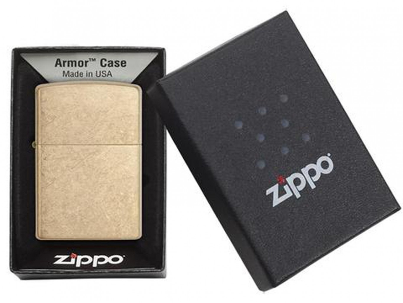 Зажигалка ZIPPO Armor™с покрытием Tumbled Brass