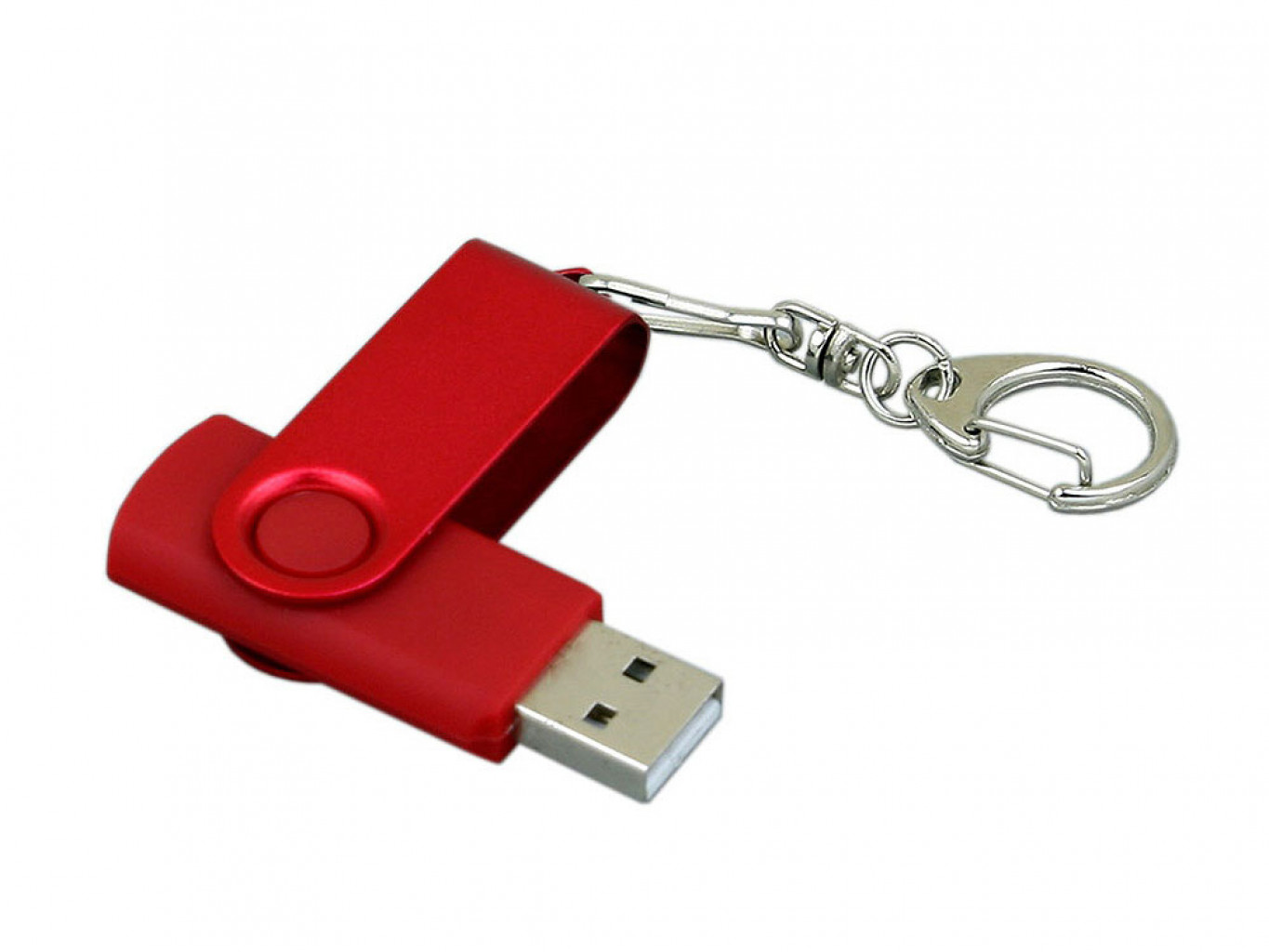 USB 3.0- флешка промо на 32 Гб с поворотным механизмом и однотонным металлическим клипом