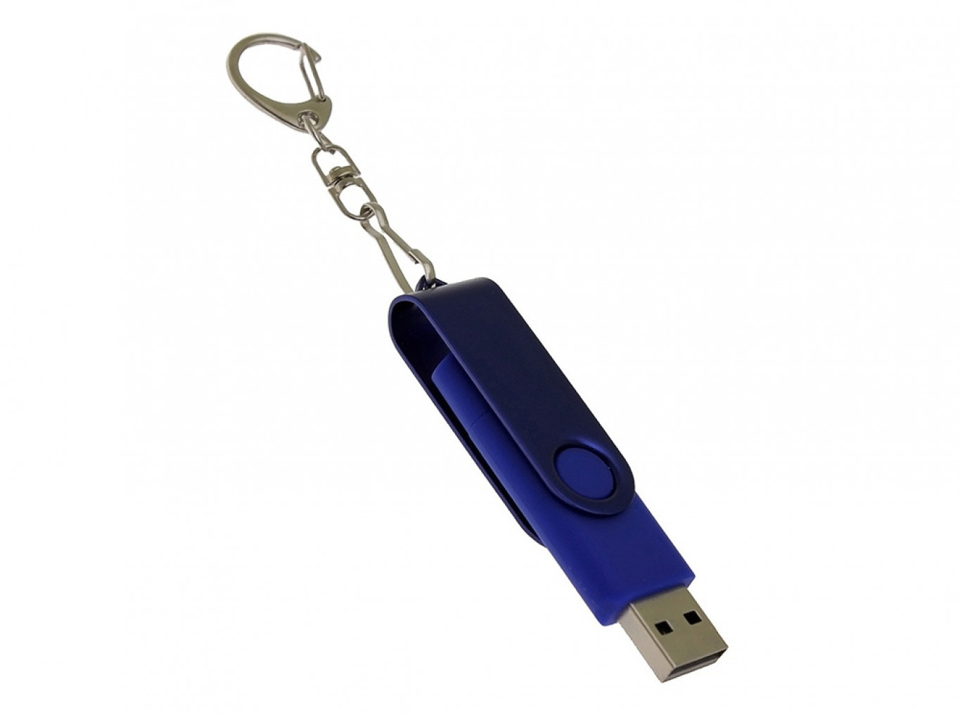 USB 3.0- флешка на 64 Гб с поворотным механизмом и дополнительным разъемом Type-C
