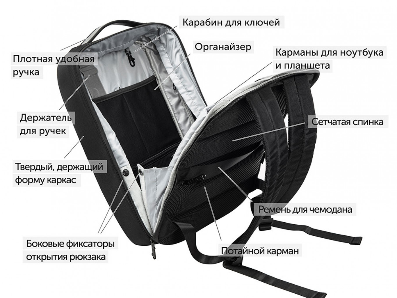 Рюкзак «Toff» для ноутбука 15,6 Рюкзак «Toff» для ноутбука 15,6