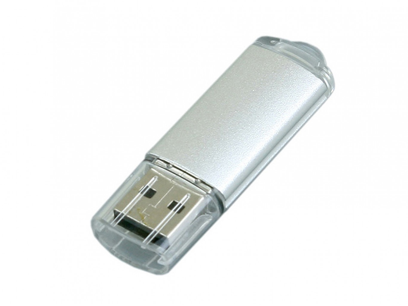 USB 2.0- флешка на 16 Гб с прозрачным колпачком