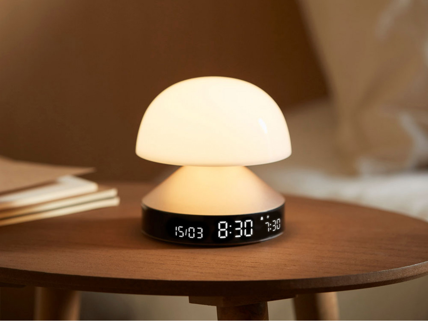 Светильник с часами и световым будильником Mina Sunrise