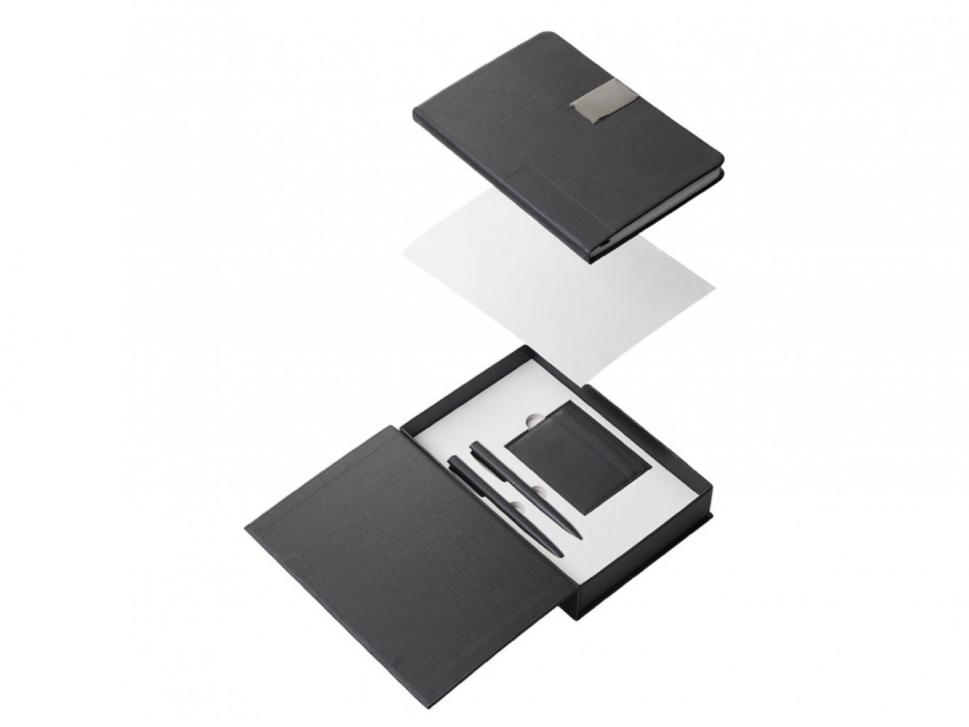 Подарочный набор «Goethe» с блокнотом А5, 2-мя ручками и картхолдером