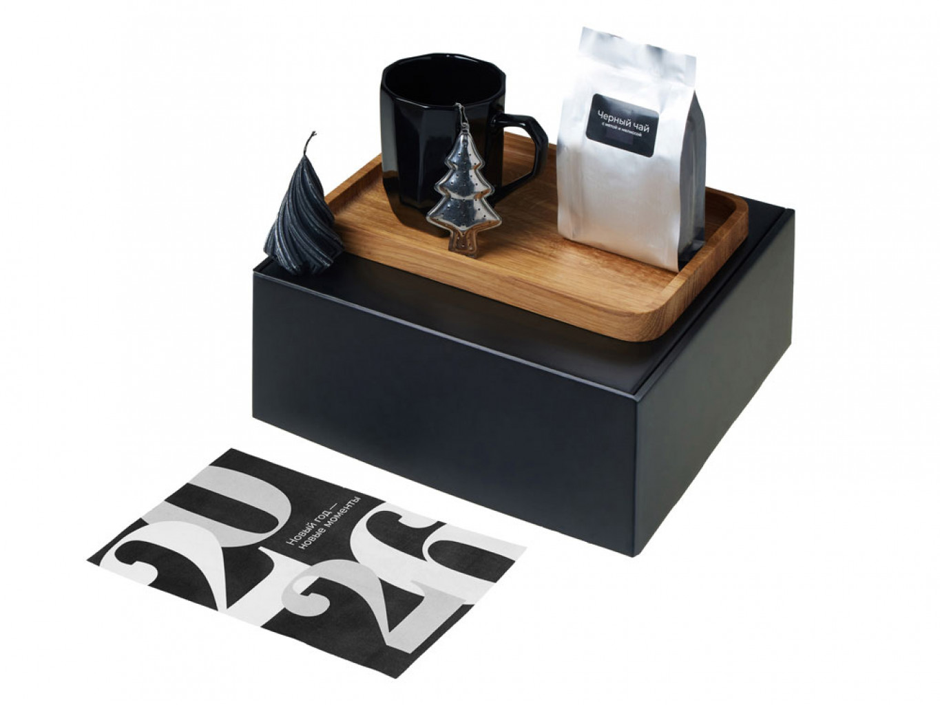 Подарочный набор «Re:Hearth» с кружкой, подносом, свечой и чаем
