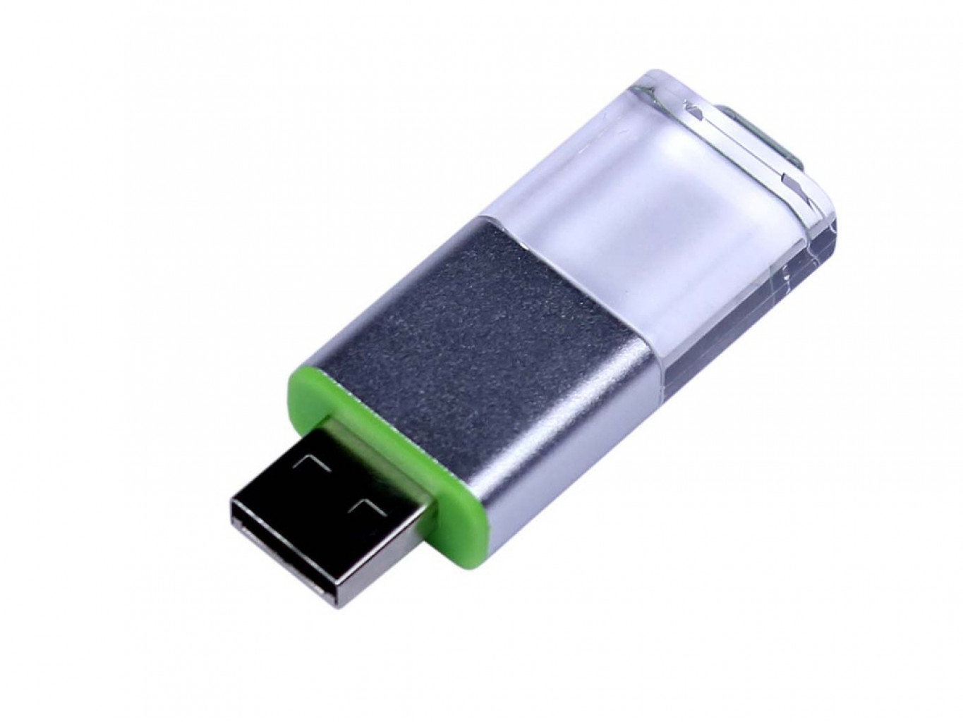 USB 2.0- флешка промо на 16 Гб прямоугольной формы, выдвижной механизм