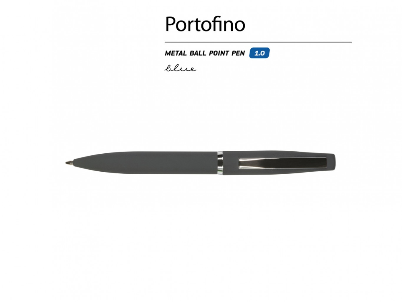 Ручка металлическая шариковая «Portofino», софт-тач Ручка металлическая шариковая «Portofino», софт-тач