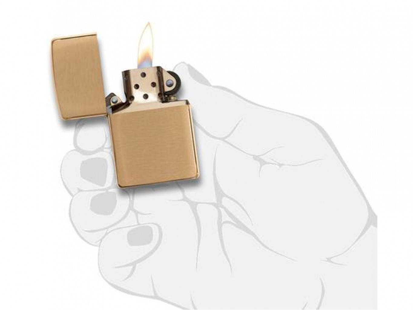 Зажигалка ZIPPO с покрытием Brushed Brass