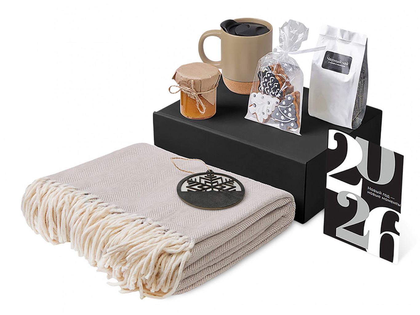 Подарочный набор «Re:Nest» с пледом, кружкой и вареньем