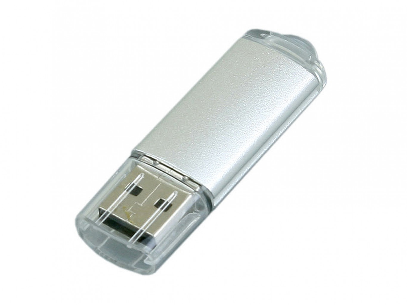 USB 2.0- флешка на 64 Гб с прозрачным колпачком