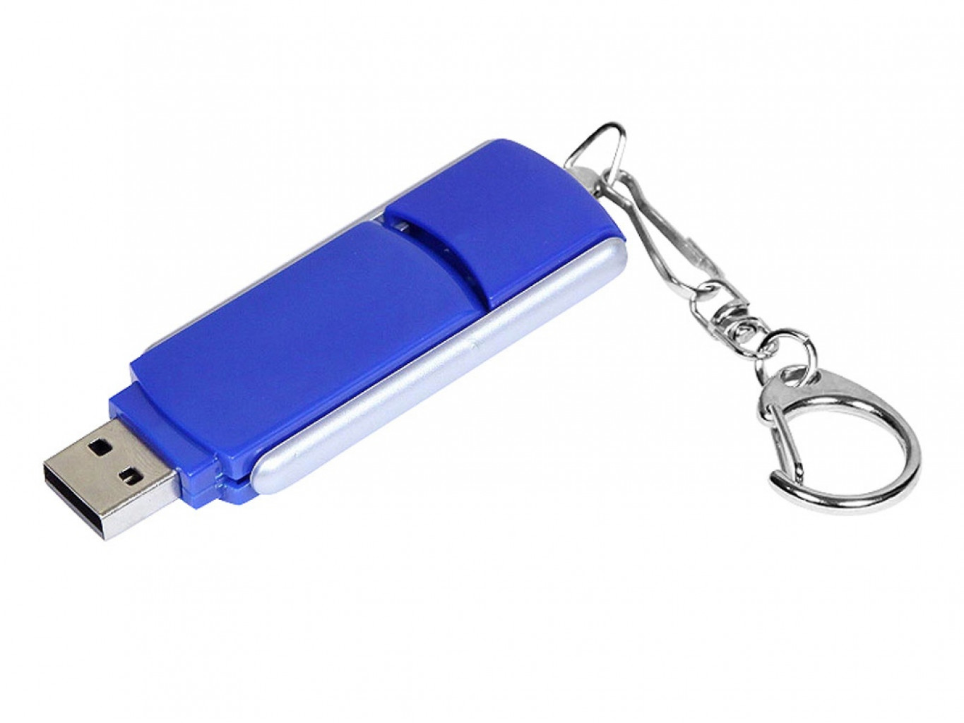 USB 2.0- флешка промо на 32 Гб с прямоугольной формы с выдвижным механизмом