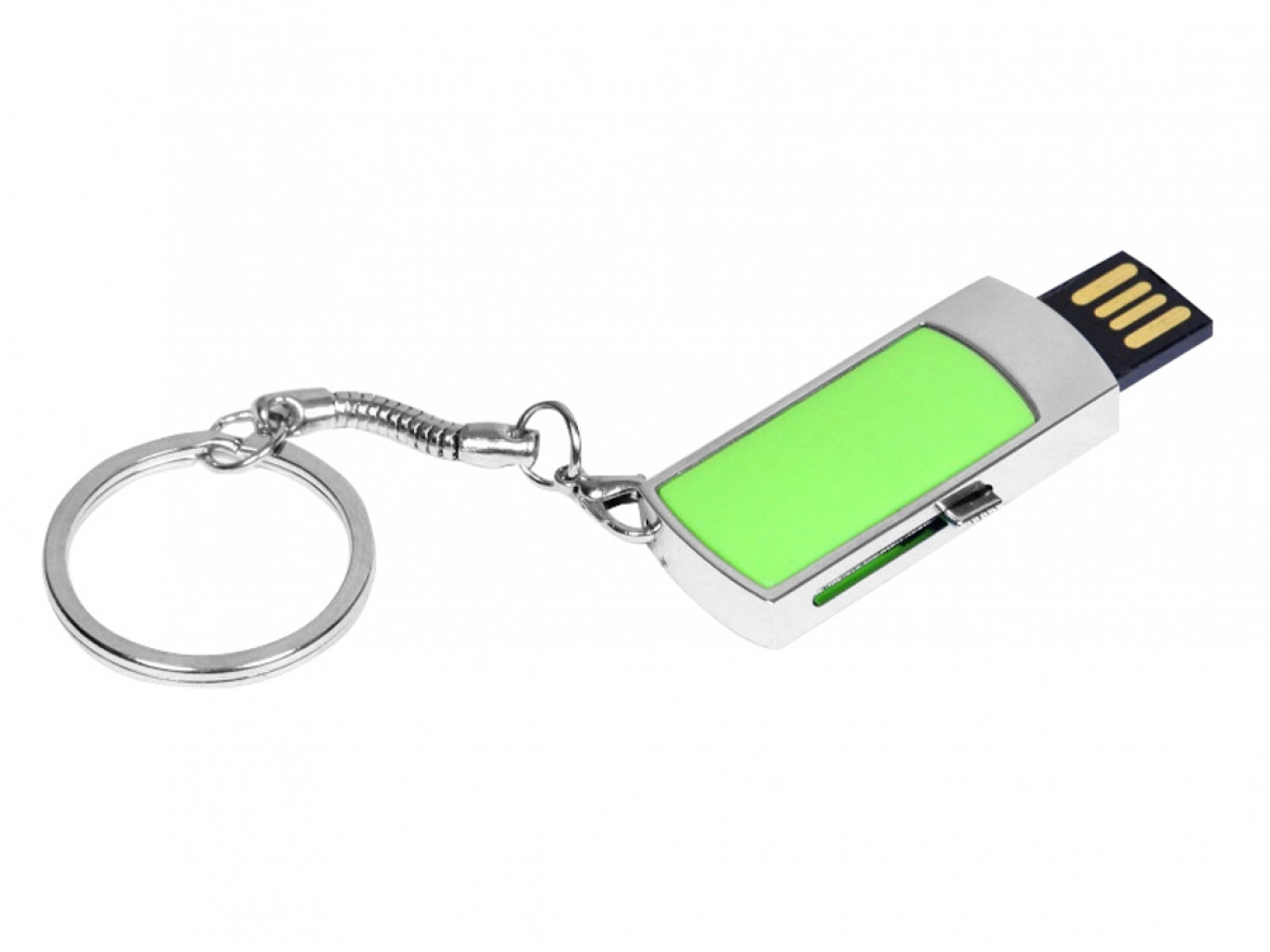 USB 2.0- флешка на 64 Гб с выдвижным механизмом и мини чипом