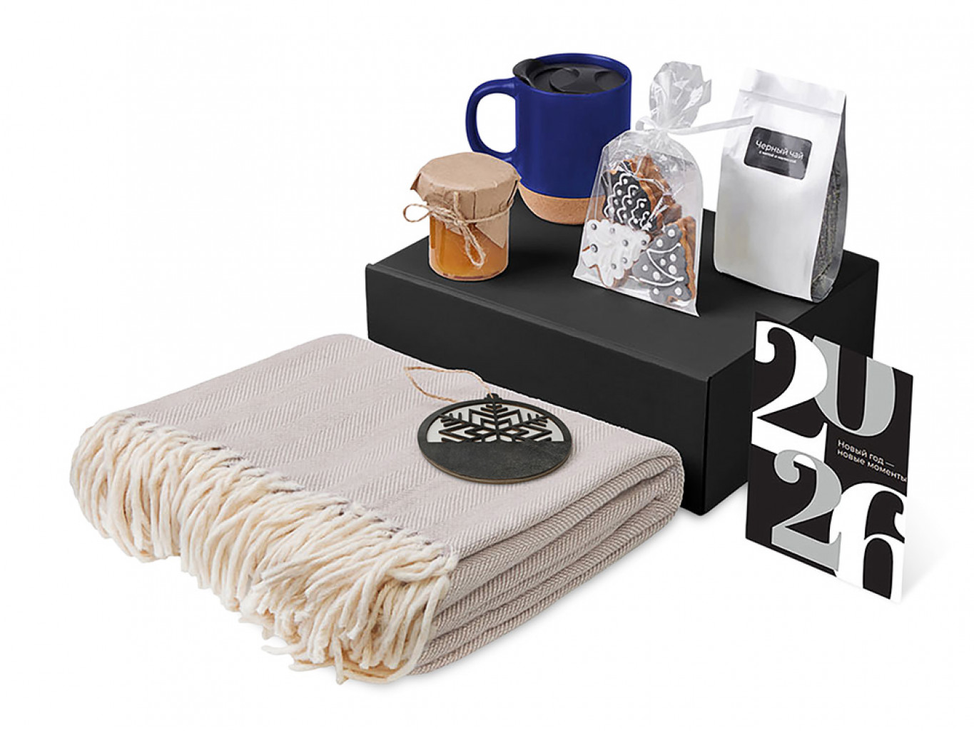 Подарочный набор «Re:Nest» с пледом, кружкой и вареньем