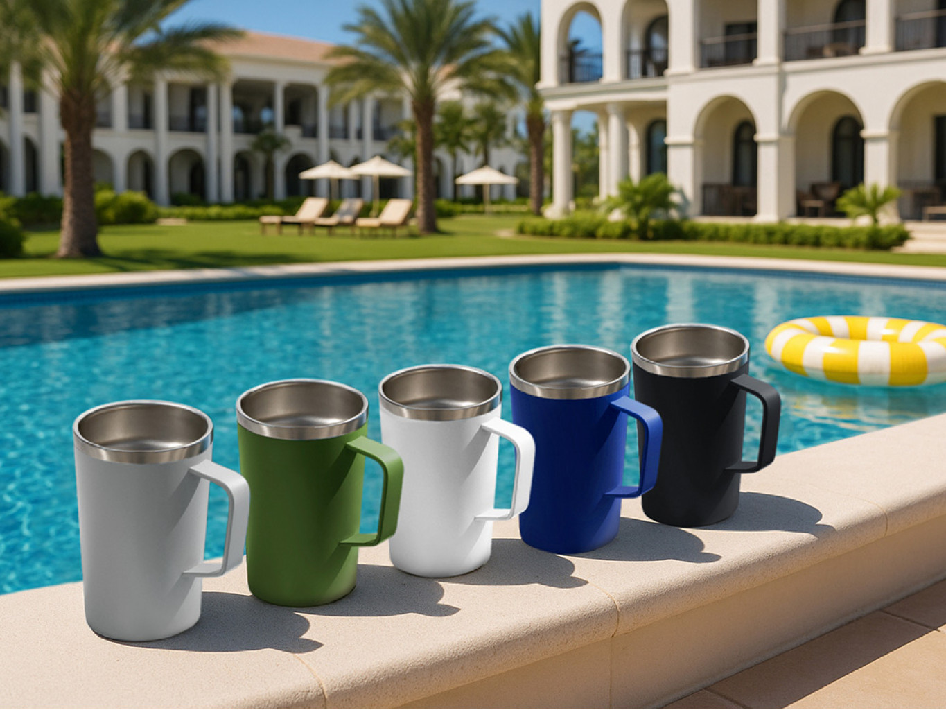 Стальная кружка с двойными стенками и порошковым покрытием «Tibet»