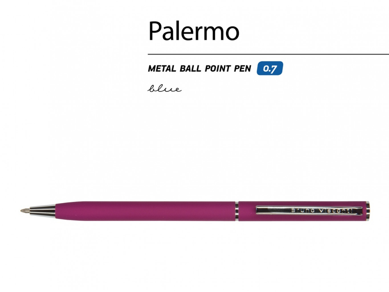 Ручка металлическая шариковая «Palermo», софт-тач