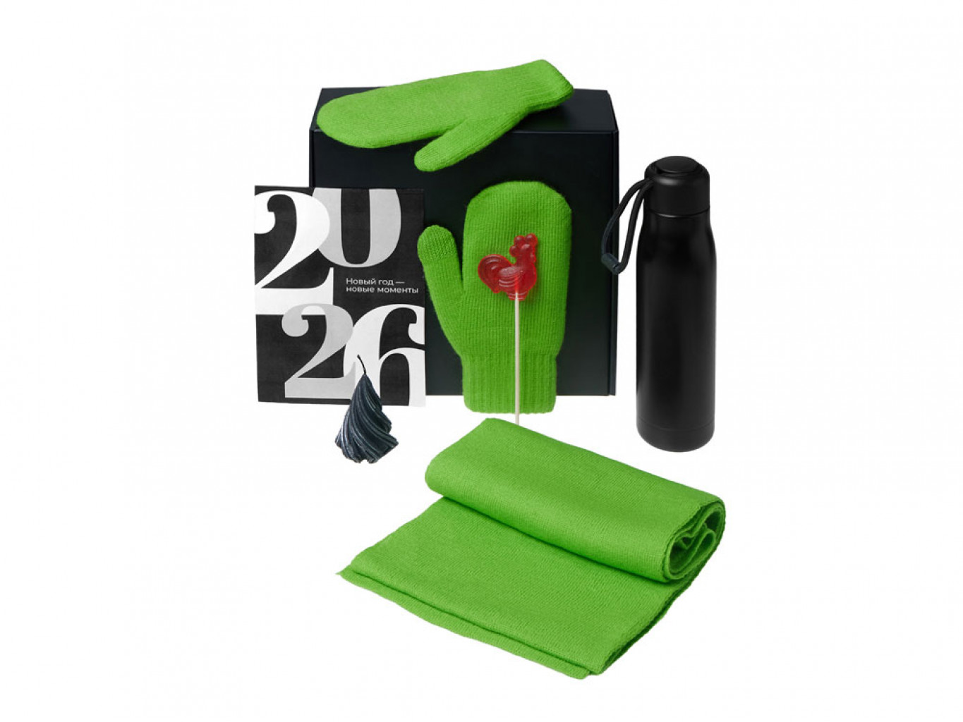 Подарочный набор «Re:Air» с варежками, шарфом и термосом