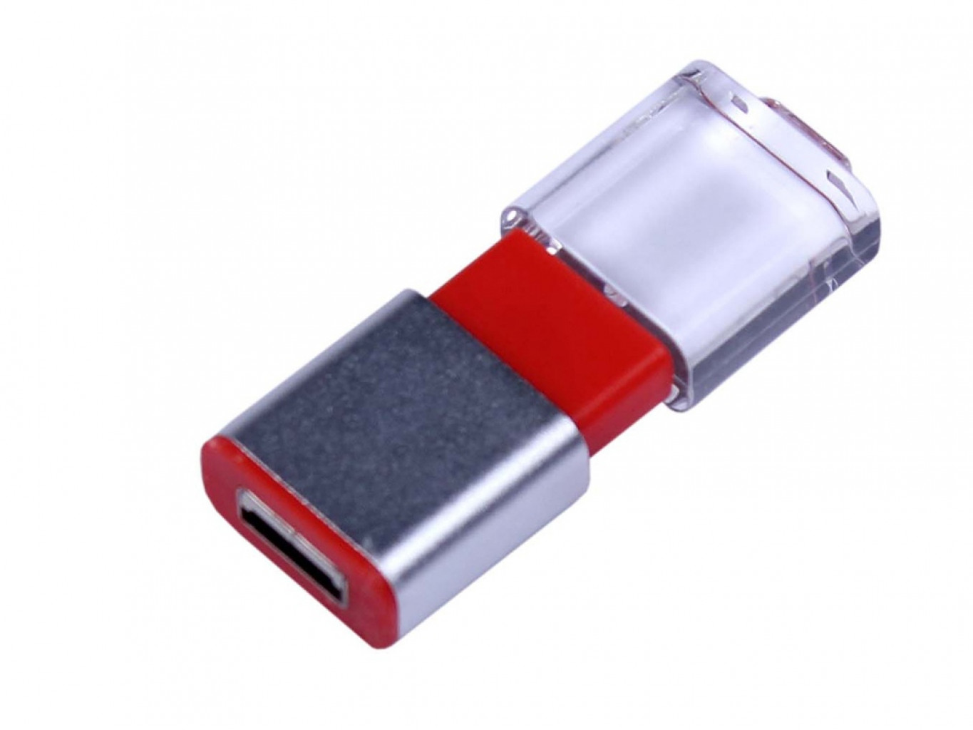 USB 2.0- флешка промо на 32 Гб прямоугольной формы, выдвижной механизм