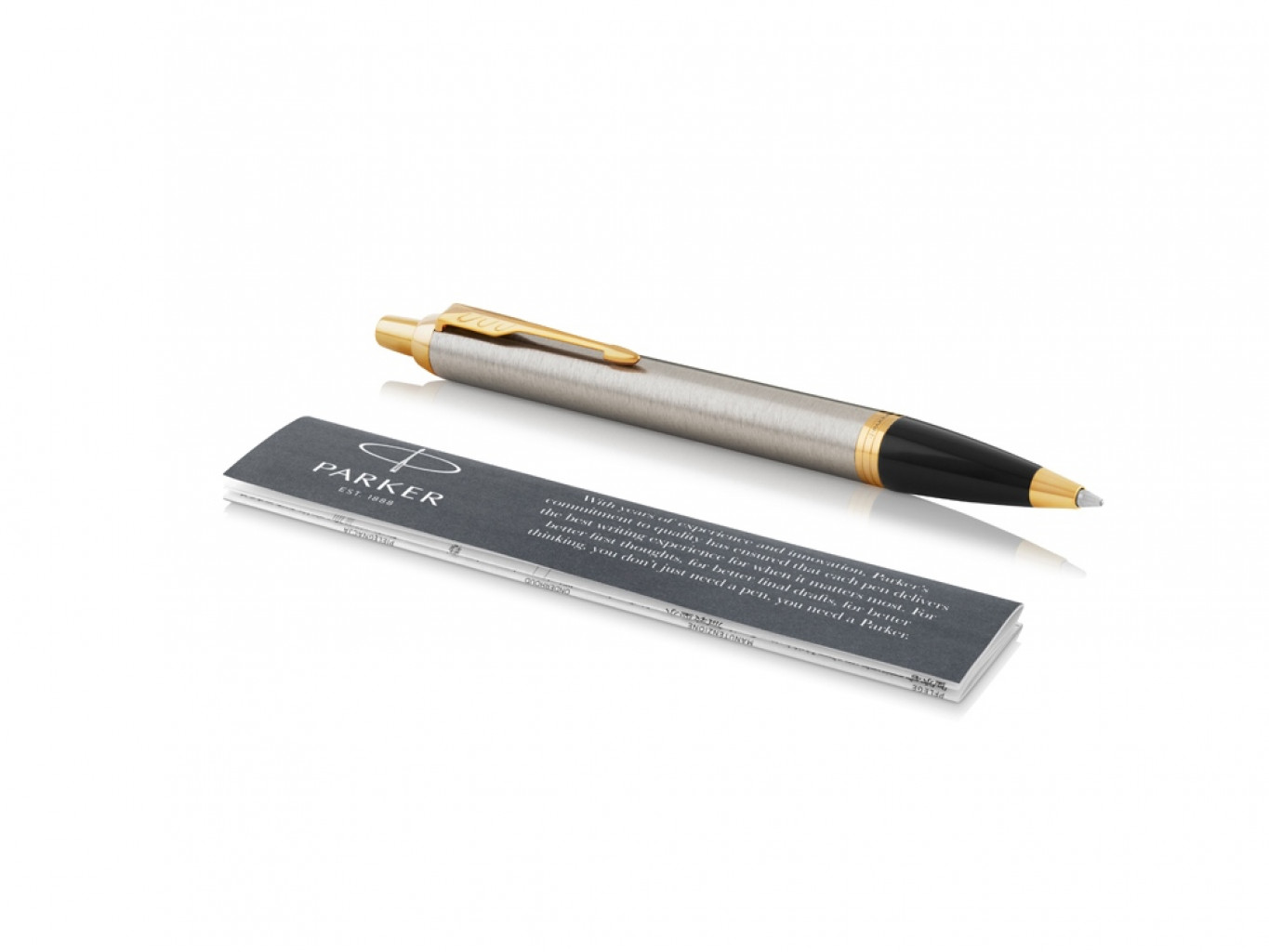 Ручка шариковая Parker «IM Core Brushed Metal GT»