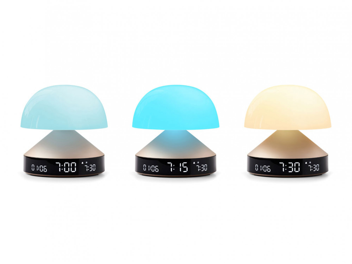 Светильник с часами и световым будильником Mina Sunrise