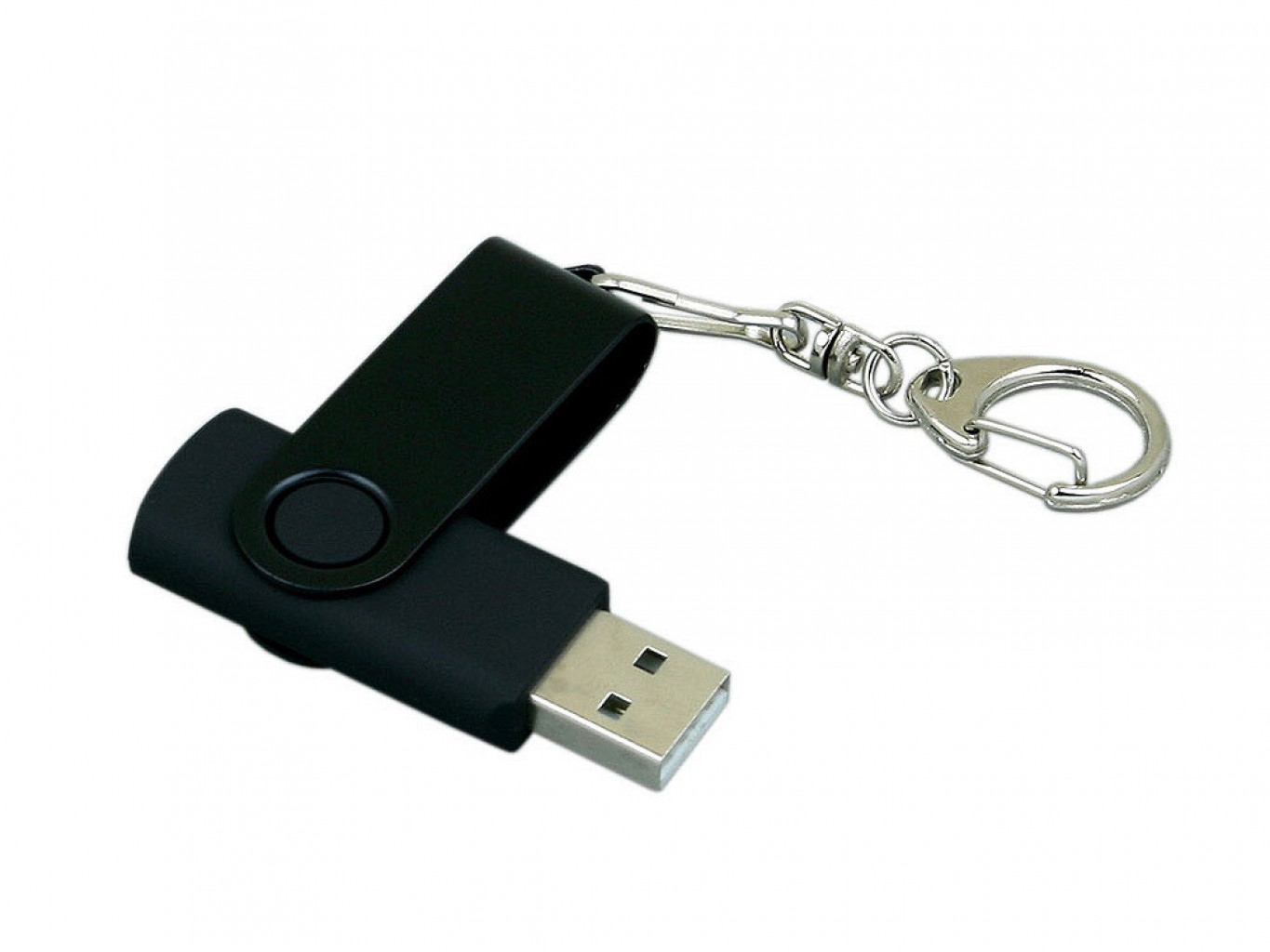 USB 3.0- флешка промо на 32 Гб с поворотным механизмом и однотонным металлическим клипом