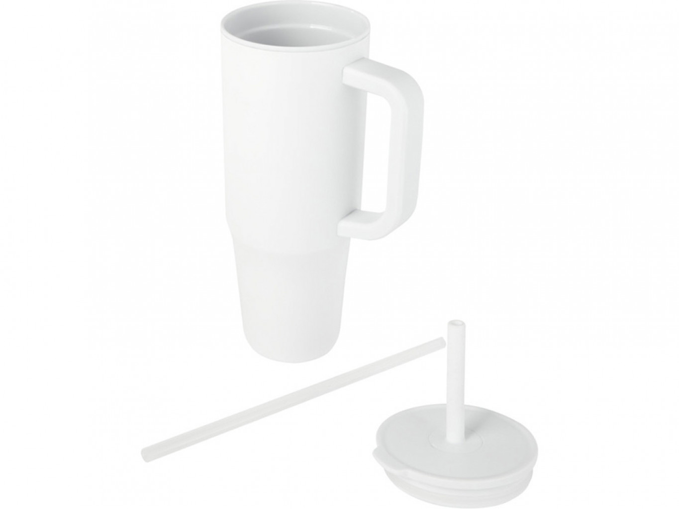 Герметичная термокружка «Brady» с силиконовой трубочкой, переработанная сталь, 900 мл