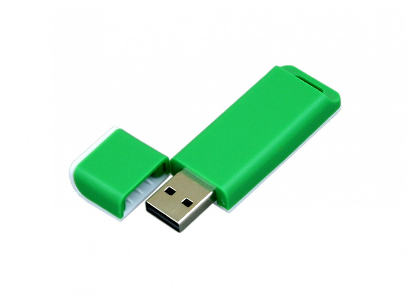 USB 2.0- флешка на 64 Гб с оригинальным двухцветным корпусом