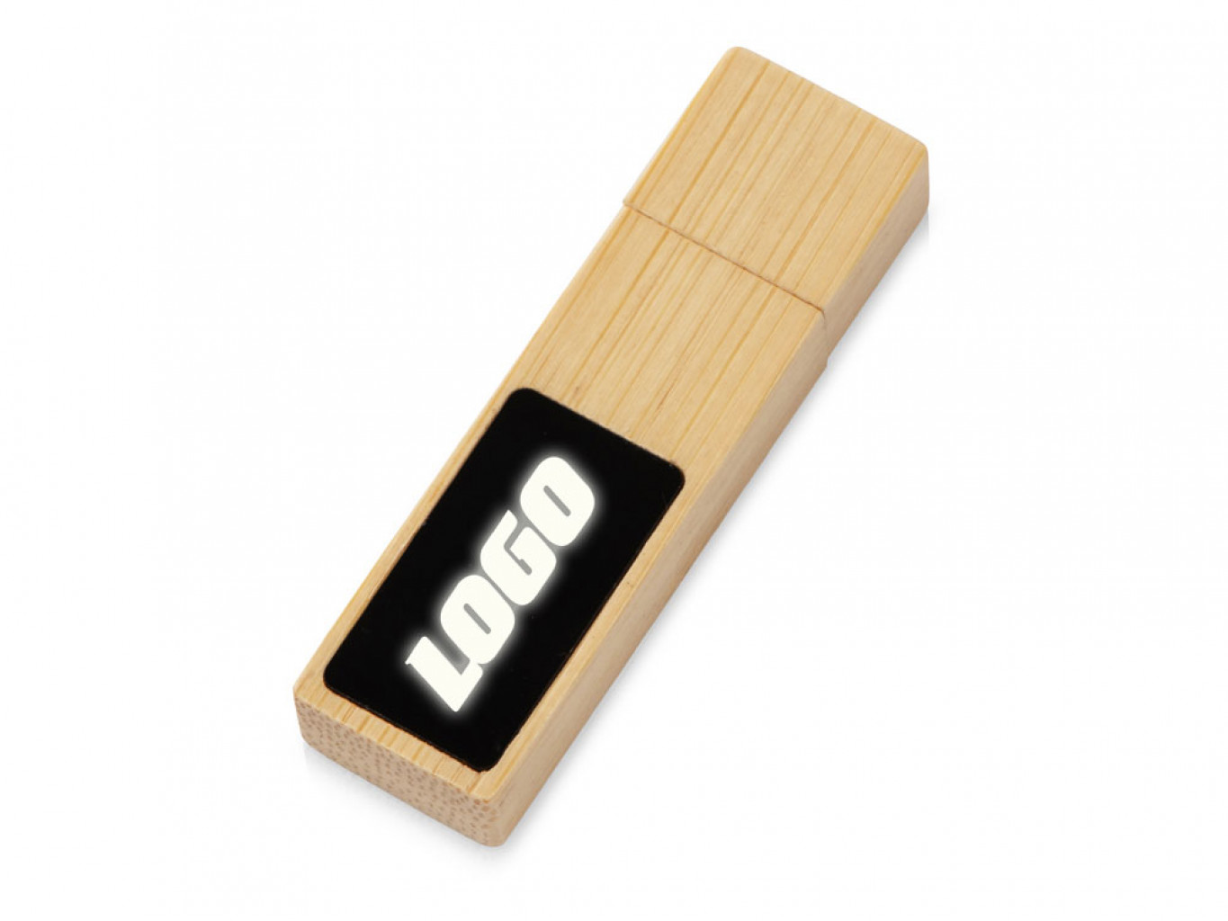 USB 2.0- флешка на 32 Гб c подсветкой логотипа «Bamboo LED»