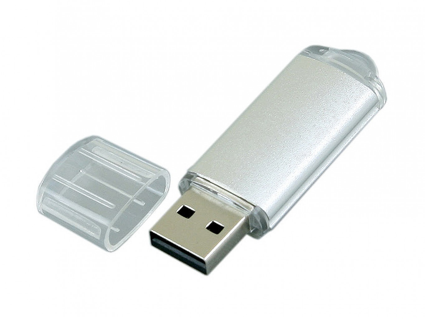 USB 2.0- флешка на 16 Гб с прозрачным колпачком