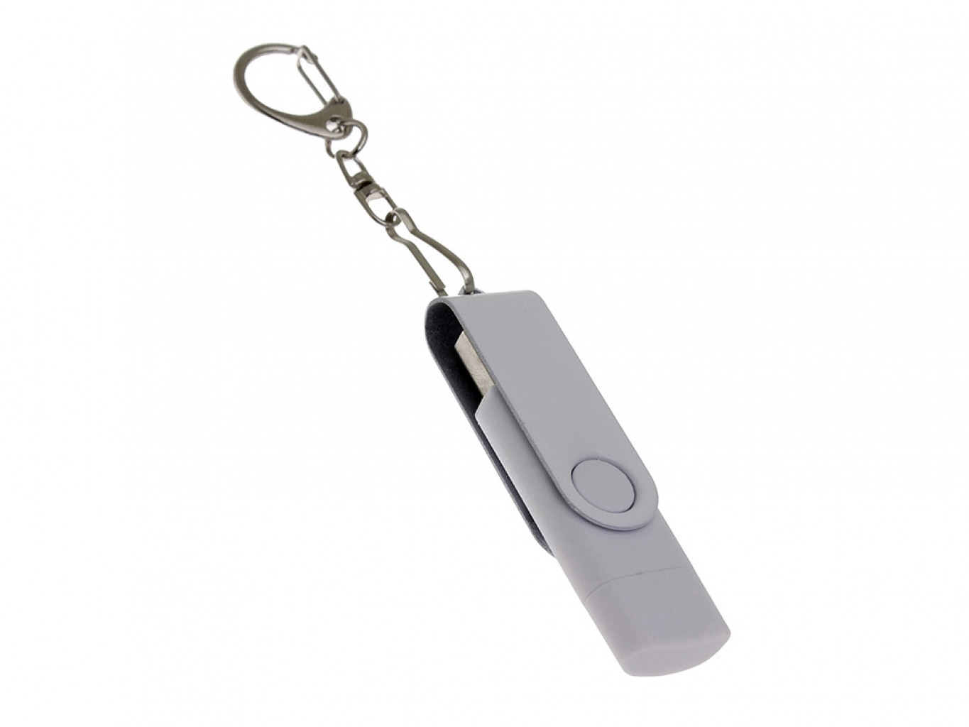 USB 3.0- флешка на 256 Гб с поворотным механизмом и дополнительным разъемом Type-C