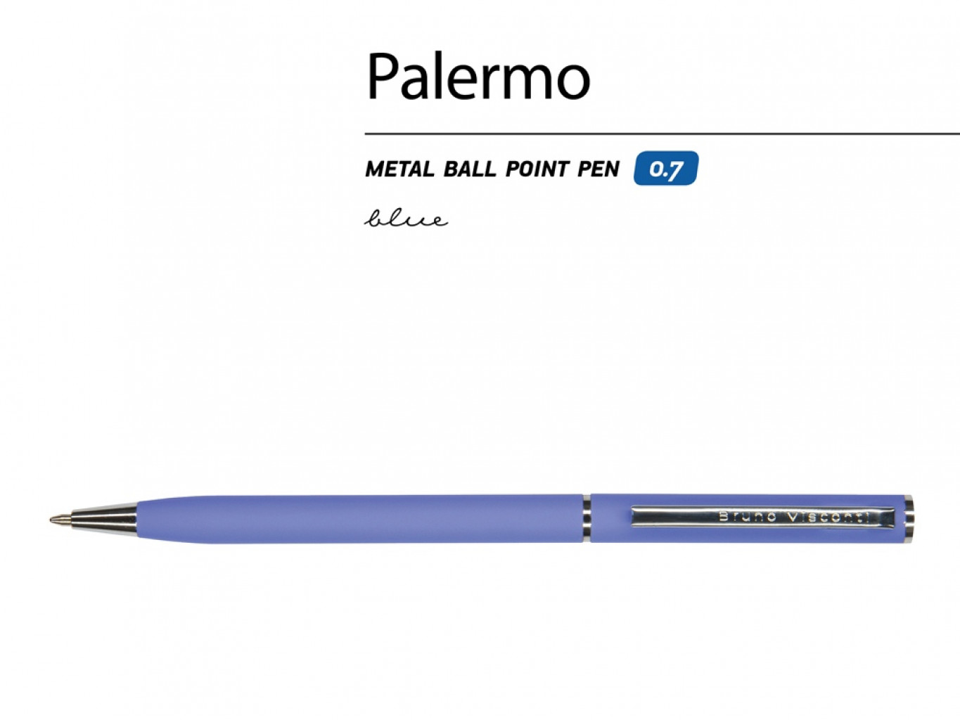 Ручка металлическая шариковая «Palermo», софт-тач