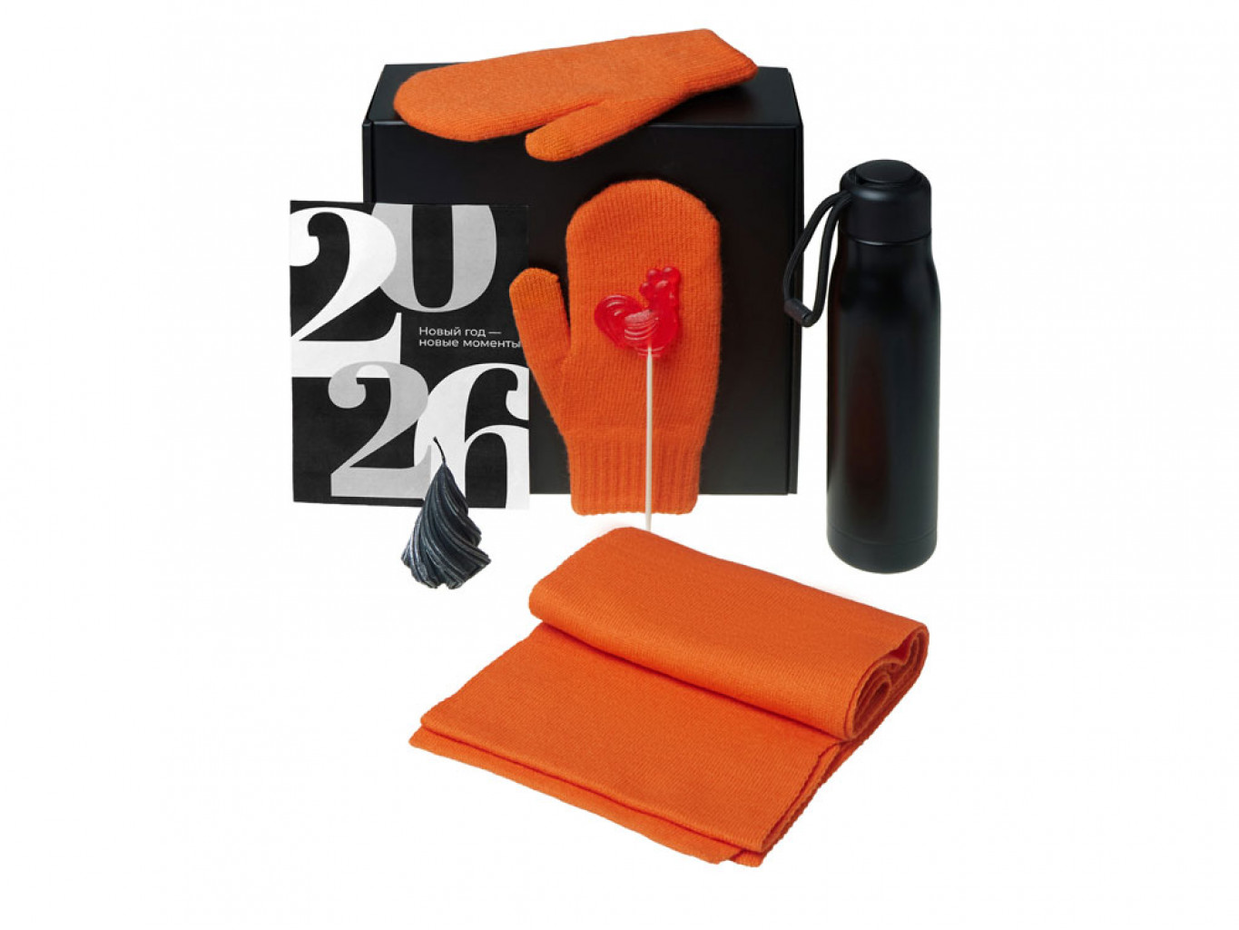 Подарочный набор «Re:Air» с варежками, шарфом и термосом