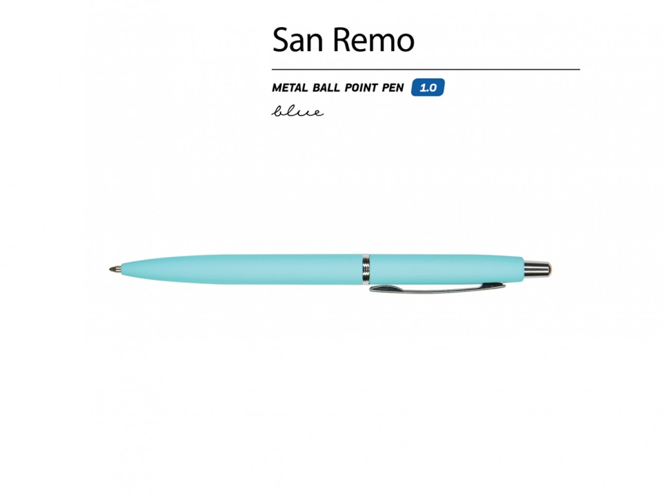 Ручка металлическая шариковая «San Remo», софт-тач