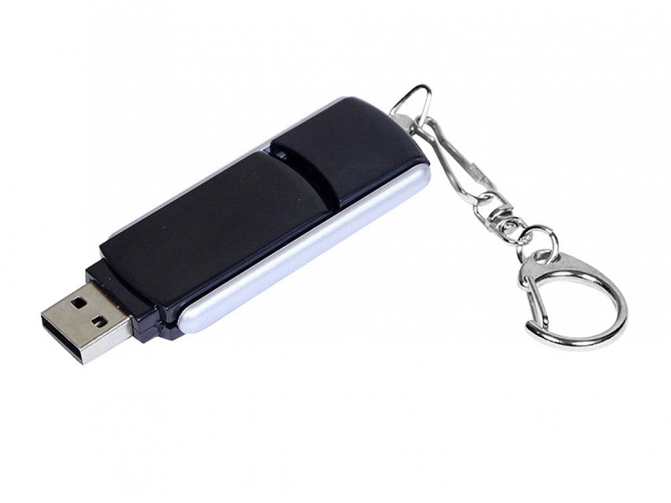 USB 2.0- флешка промо на 8 Гб с прямоугольной формы с выдвижным механизмом