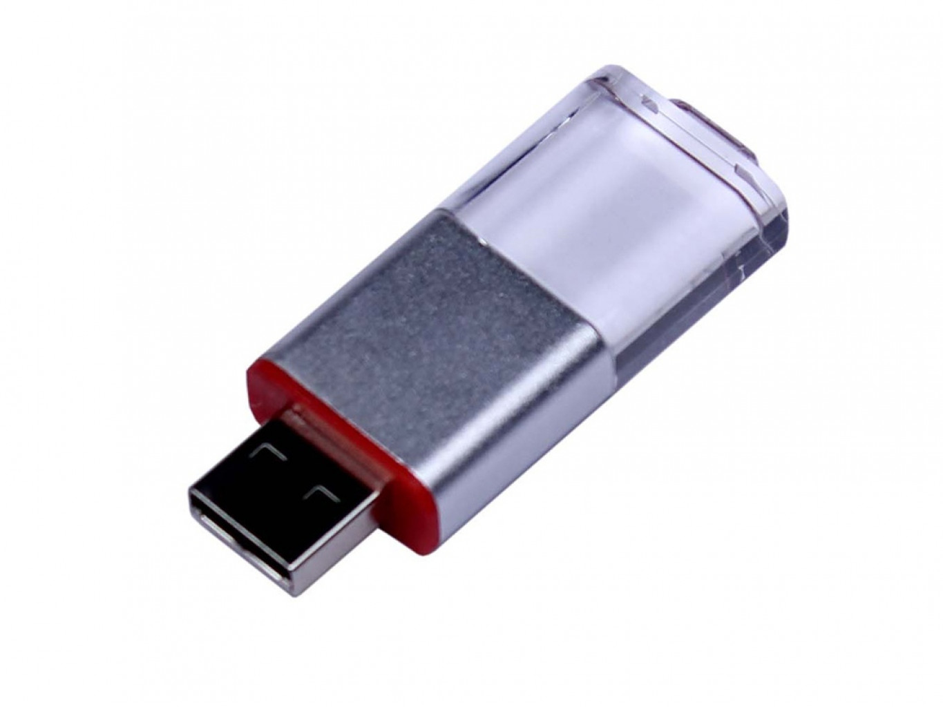 USB 2.0- флешка промо на 16 Гб прямоугольной формы, выдвижной механизм