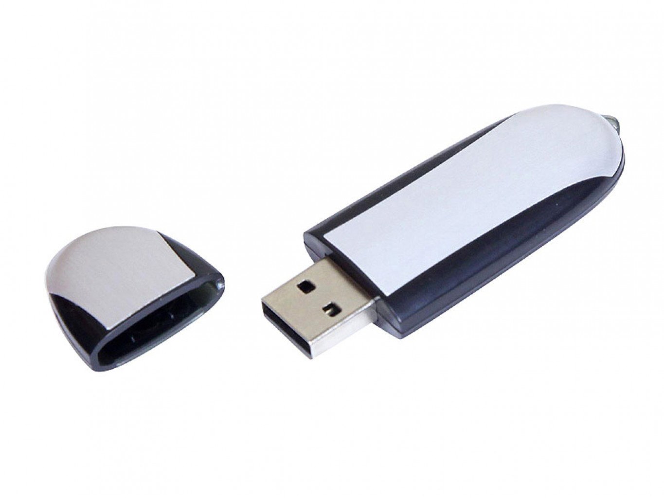 USB 2.0- флешка промо на 4 Гб овальной формы