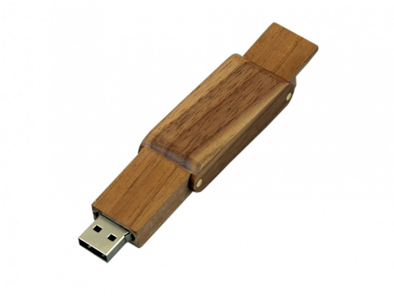 USB 2.0- флешка на 32 Гб прямоугольной формы с раскладным корпусом